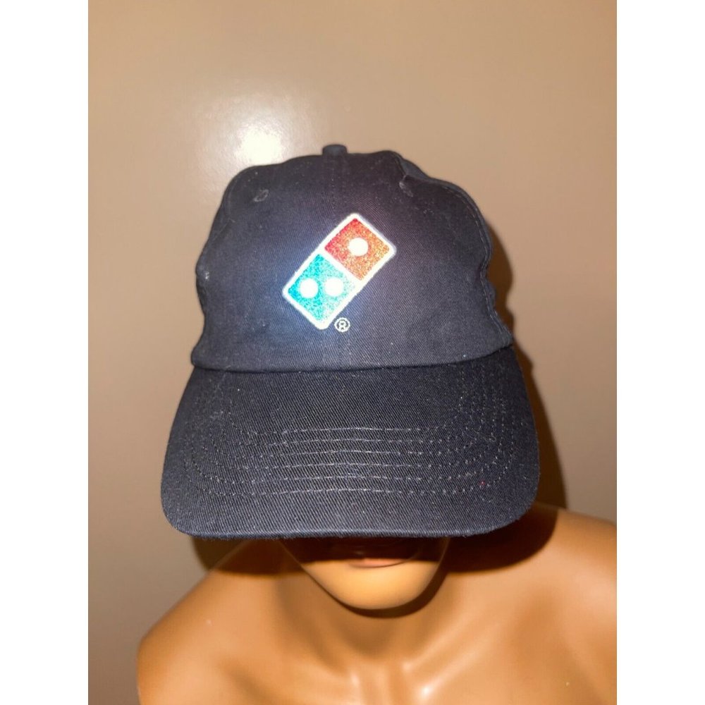 Dominos Hat Unisex Black Strapback Company Employee Domino's Gear Pizza Dad Cap